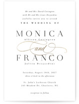And Centered Foil-Pressed Wedding Invitations