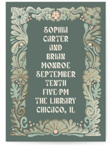 Nouveau Frame Foil-Pressed Wedding Invitations