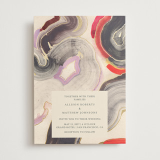 Agate Foil-Pressed Wedding Invitations