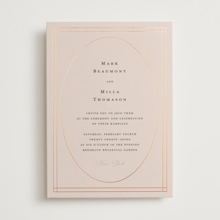Champagne Foil-Pressed Wedding Invitations