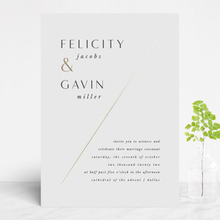 The Bias Foil-Pressed Wedding Invitations