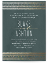 boho glam Foil-Pressed Wedding Invitations