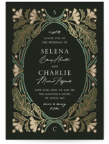 Embellished Foil-Pressed Wedding Invitations