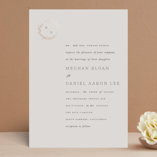 Tradition Foil-Pressed Wedding Invitations