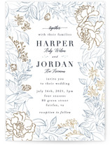 Lush Garden Foil-Pressed Wedding Invitations