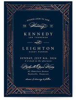 Opulent Border Foil-Pressed Wedding Invitations