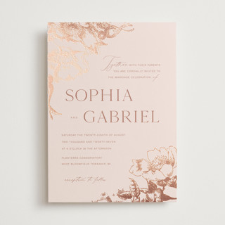 mon amour Foil-Pressed Wedding Invitations