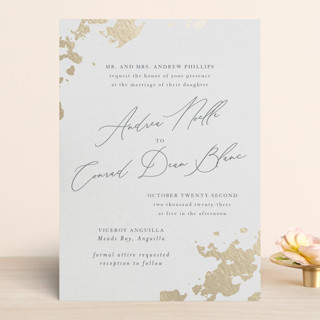 far and away Foil-Pressed Wedding Invitations
