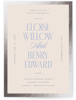 Threaded Foil-Pressed Wedding Invitations