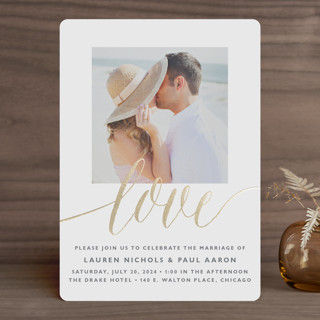 A Sparkly Love Foil-Pressed Wedding Invitations