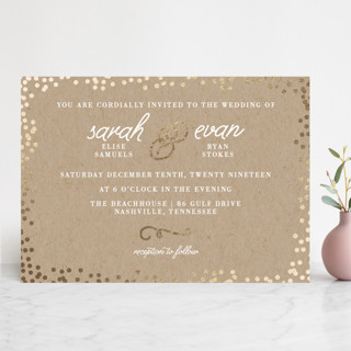 Starlight Foil-Pressed Wedding Invitations
