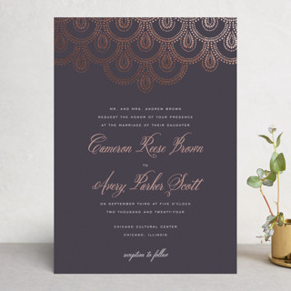 Captivating Foil-Pressed Wedding Invitations