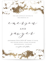 Aerial Foil-Pressed Wedding Invitations