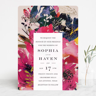 Blooming Beauty Foil-Pressed Wedding Invitations