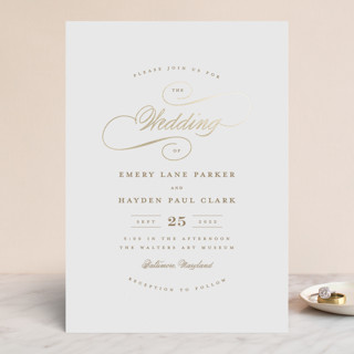 Loop Foil-Pressed Wedding Invitations