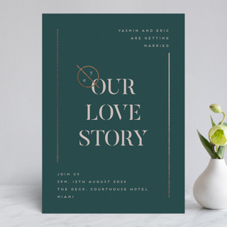 Our Love Story Foil-Pressed Wedding Invitations