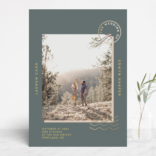 National Forest Foil-Pressed Wedding Invitations