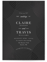 Interlocking Foil-Pressed Wedding Invitations