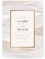 Flowing Stripes Foil-Pressed Wedding Invitations
