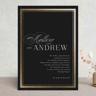Formal Foil-Pressed Wedding Invitations