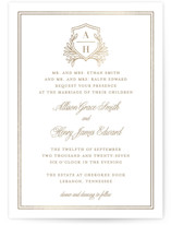 Chic Monogram Foil-Pressed Wedding Invitations