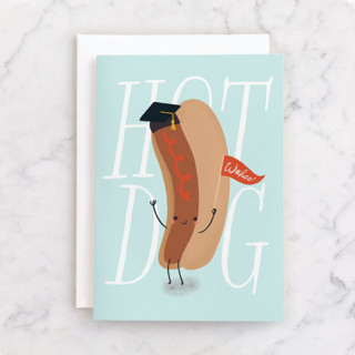Hot Dog Grad Individual Graduation Greeting Cards