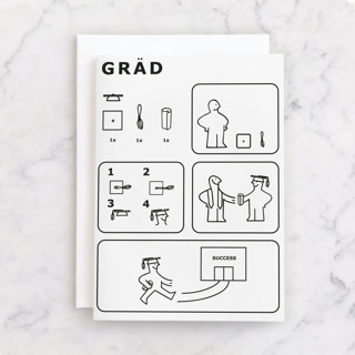 Instructions for the Grad Individual Graduation Greeting Cards