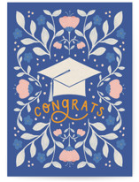 Floral Graduation Individual Graduation Greeting Cards