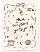 Graduation Doodles Individual Graduation Greeting Cards