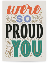 We're So Proud of You Individual Graduation Greeting Cards