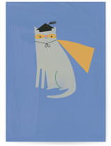 super grad cat Individual Graduation Greeting Cards