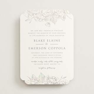 Gilded Wildflowers Gloss-Press® Wedding Invitations