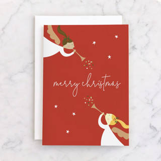 angelic christmas Individual Holiday Greeting Cards