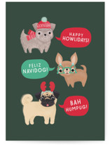 Dogs of Christmas Individual Holiday Greeting Cards