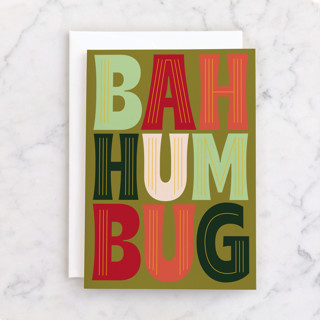Bah Hum Bug Individual Holiday Greeting Cards