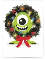 Disney and Pixar's Mike's Wreath Individual Holiday Greeting Cards
