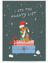 Naughty List Individual Holiday Greeting Cards