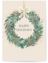 Natural Wreath Individual Holiday Greeting Cards
