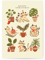Christmas with Cats Individual Holiday Greeting Cards