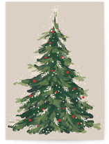 Merry Merry Christmas tree Individual Holiday Greeting Cards