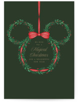 Disney Mickey Holiday Wreath Individual Holiday Greeting Cards
