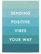 positive vibes Individual Just Because Greeting Cards