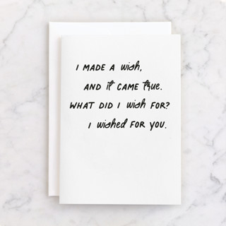 Made a wish Individual Just Because Greeting Cards