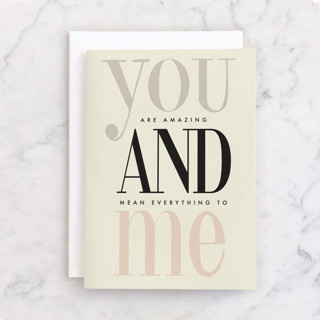 you and me Individual Just Because Greeting Cards