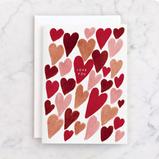 Hearts Individual Just Because Greeting Cards