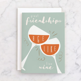 Fine Wine Individual Just Because Greeting Cards