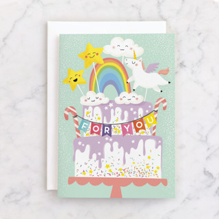 Magic cake Individual Kid's Birthday Greeting Cards