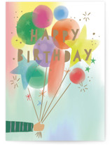 balloon bouquet Individual Kid's Birthday Greeting Cards