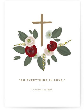 Cross and Roses Individual Mother's Day Greeting Cards by Grae | Minted