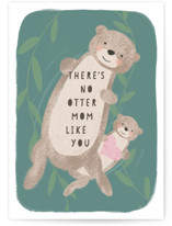 no otter mom Individual Mother's Day Greeting Cards
